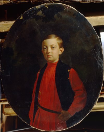 Portret van tsarevitsj Nicholas Alexandrovich van Rusland 1843-1865 door Sergey Konstantinovich Zaryanko