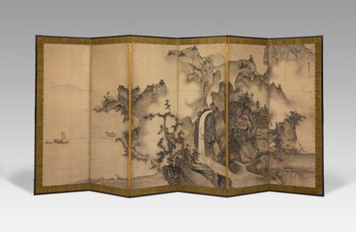 Landschap van de vier seizoenen door Sesson Shukei