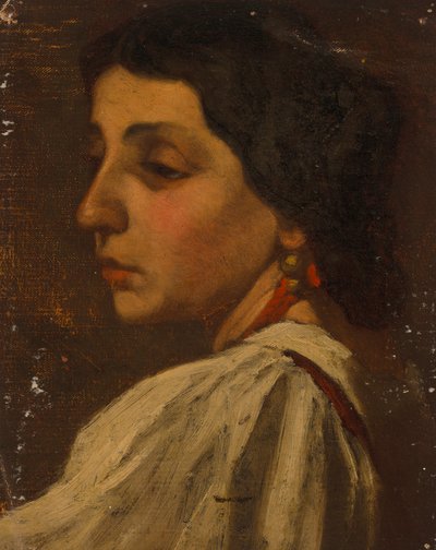 Vrouw in profiel door Severin Falkman