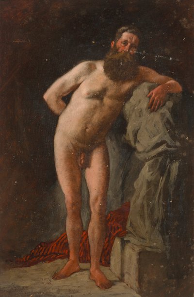 Naakt met baard door Severin Falkman