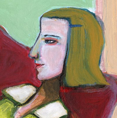 Abstract: Profiel van een vrouw door Sharyn Bursic