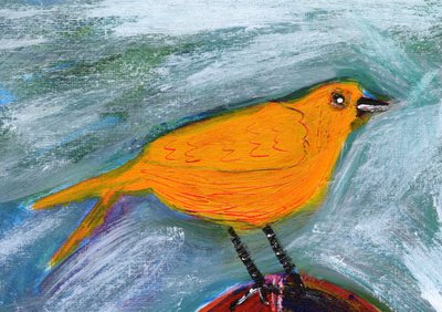 Levendige oranje vogel door Sharyn Bursic