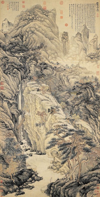 Verheven berg Lu 廬山高 door Shen Zhou