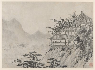 Twaalf uitzichten van de Tijgerheuvel, Suzhou: De duizend hectare wolken, na 1490 door Shen Zhou