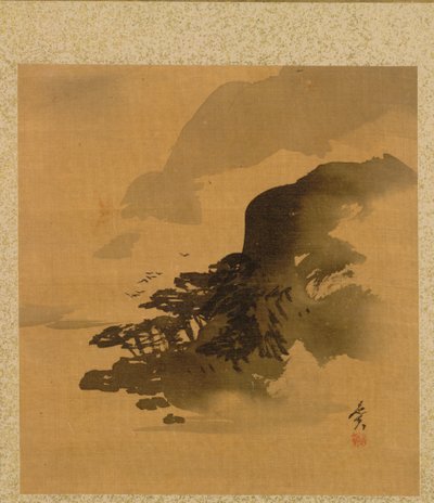 Kustlijn met Vogels uit Album van Schilderijen door de Eerwaarde Zeshin door Shibata Zeshin
