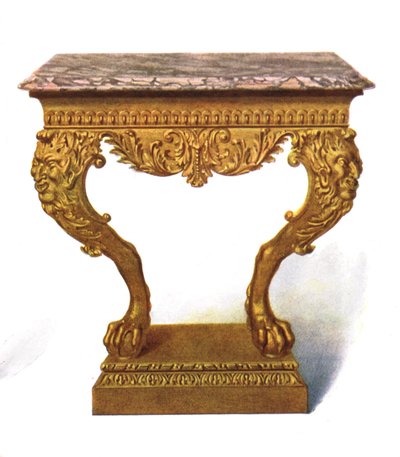 Vergulde console-tafel, 1906 door Shirley Charles Llewellyn Slocombe