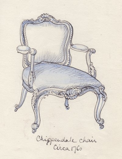 Chippendale stoel door Shirley Markham