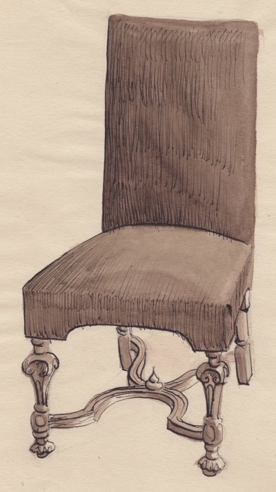 Laat 17e eeuwse stoel, 1951 door Shirley Markham