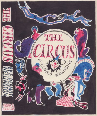 Het Circus, mock-up voor een boekomslag, ca. 1950 door Shirley Markham