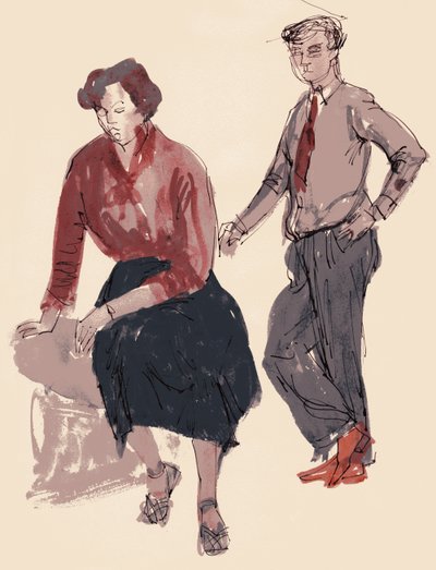 Twee Figuren, 1953 door Shirley Markham