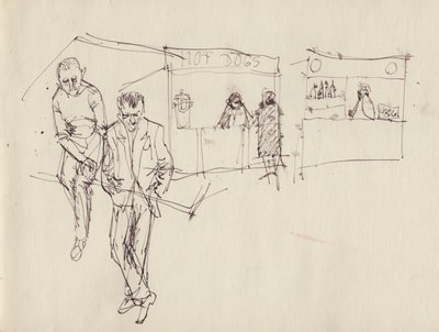 Jonge Mannen op een Kermis door Shirley Markham