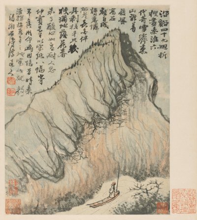 Herinneringen aan de Qinhuai-rivier, 1642-1707 door Shitao