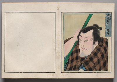 Blad uit album van acteurportretten door Shorakusai