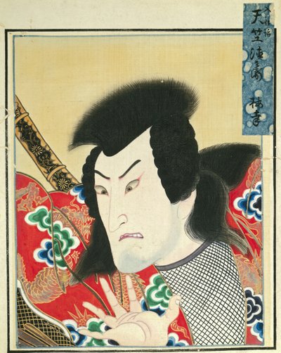Blad uit Album van Acteurportretten, ca. 1790-1810 door Shorakusai