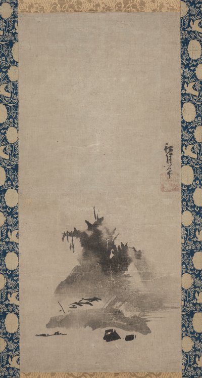 Haboku (Flung-ink) landschap door Shugetsu Tokan