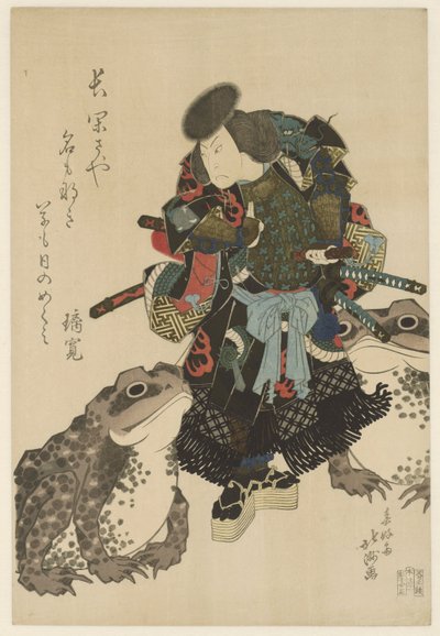 Arashi Rikan II in een kabuki uitvoering. door Shunkosai Hokushu