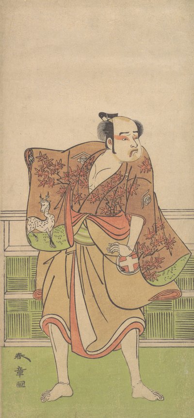 Otani Hiroemon in de rol van Gokumon no Shobei, 9e maand, 1774 door Shunsho