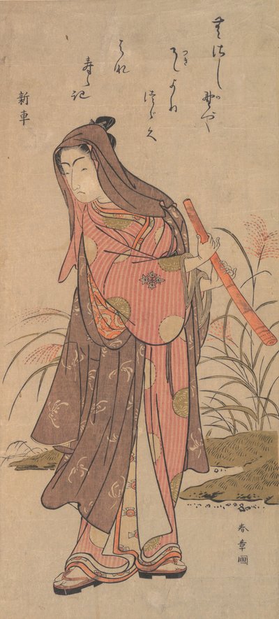 De Acteur Ichikawa Monosuke of Ichikawa Omezo in Vrouwenrol, 1726-1792 door Shunsho