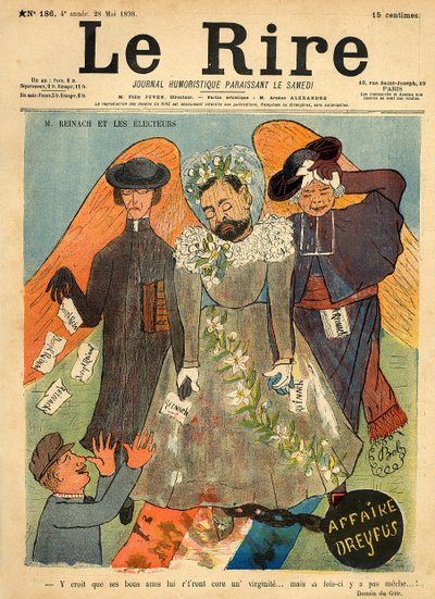 Karikatuur van Joseph Reinach, van de voorpagina van 