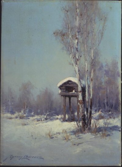 Indian Cache, Alaska door Sidney Laurence