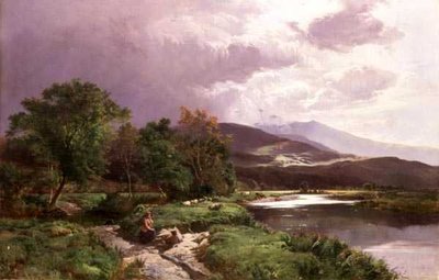 Een Welshe stroom door Sidney Richard Percy