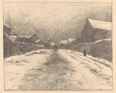 Besneeuwde straat door Siebe Johannes ten Cate