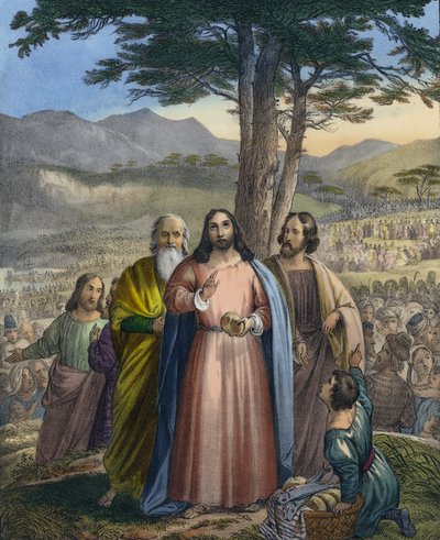 Christus voedt de menigte door Siegfried Detler Bendixen