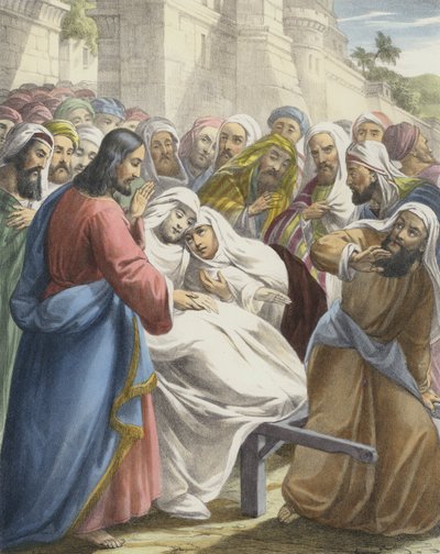 De zoon van de weduwe van Naïn opgewekt door Siegfried Detler Bendixen