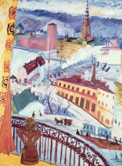 Uitzicht op Slussen door Sigrid Hjerten