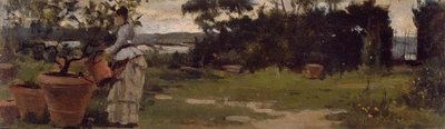 Tuin in Bellariva, circa 1884 door Silvestro Lega