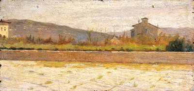Landschap van Modigliana door Silvestro Lega