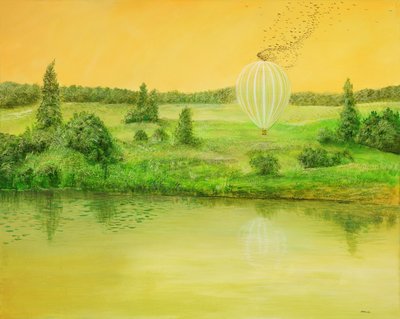 Landende Ballon door Silvian Sternhagel