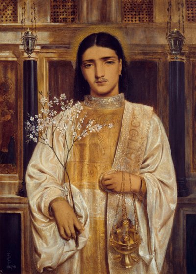 Een heilige van de oosterse kerk door Simeon Solomon