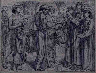 Het eerste offer van Aaron door Simeon Solomon