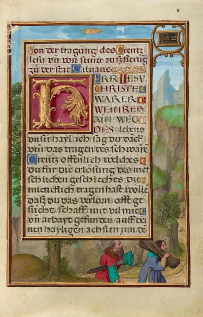 Rand mit Abraham und Isaak door Simon Bening