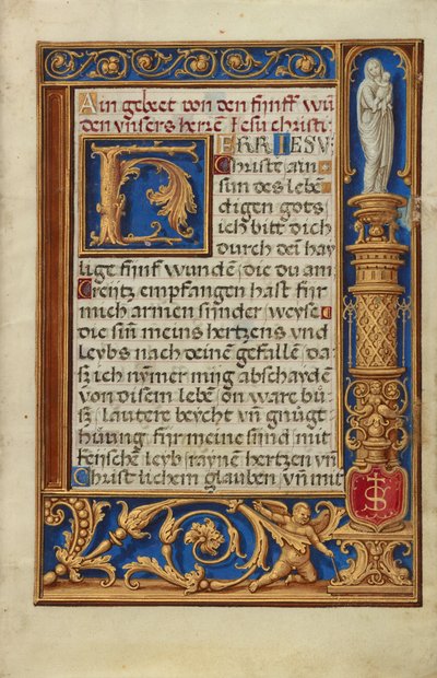 Geschmückte Textseite door Simon Bening