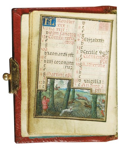 Folio uit een miniatuur Getijdenboek, gebruik van Rome, Brugge door Simon Bening