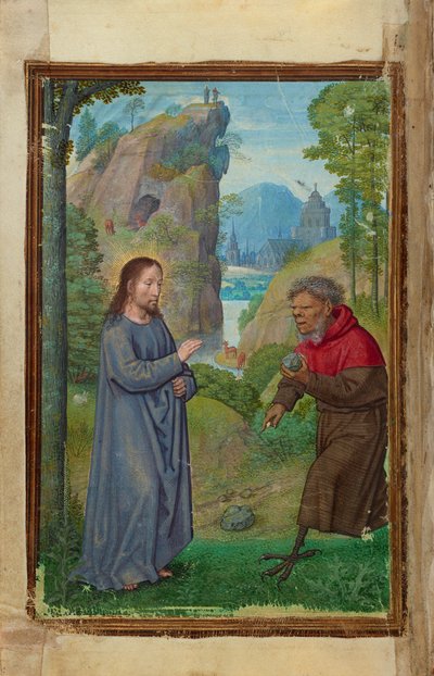 Die Versuchung Christi door Simon Bening