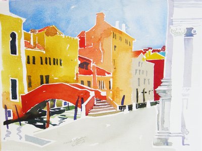 Campo S Guistina, 2006 (aquarel) door Simon Fletcher