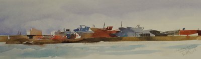 Chantier marine 2008 (aquarel) door Simon Fletcher