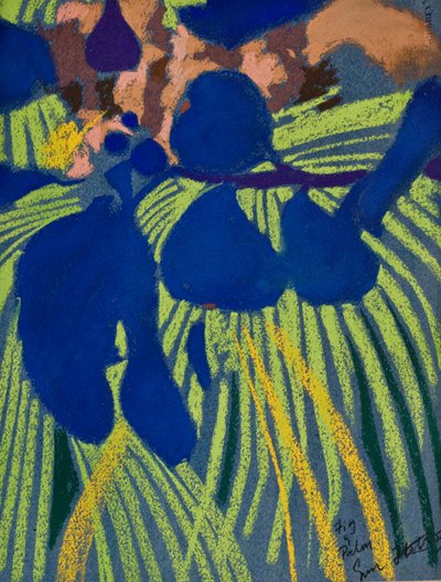 Vijg en palm (pastel op papier) door Simon Fletcher
