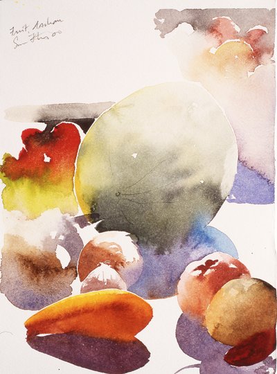 Fruit, Aschau, 2000 (aquarel) door Simon Fletcher