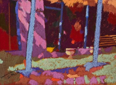 Garden Interval (pastel on paper) door Simon Fletcher