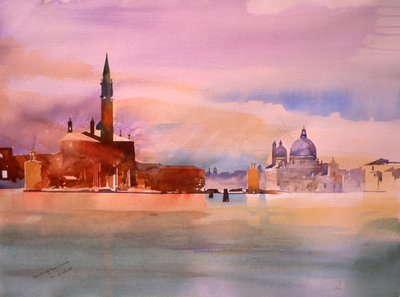 San Giorgio en Salute, 2006 (aquarel op papier) door Simon Fletcher
