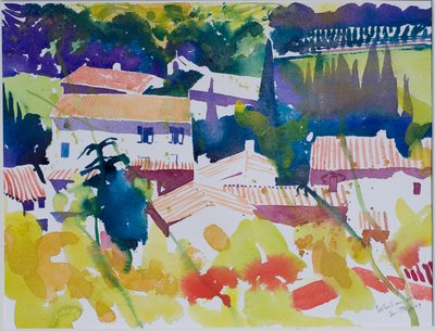 Zon in mei, 2009 (aquarel) door Simon Fletcher