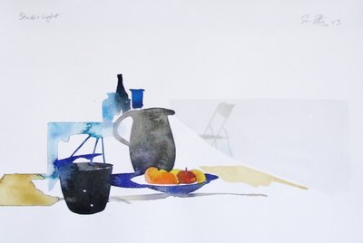 Studiolicht (aquarel op papier) door Simon Fletcher