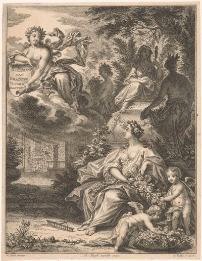 Flora in een tuin door Simon Fokke