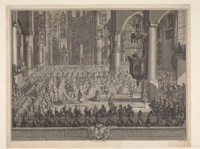 Huwelijk van Karel Christiaan van Nassau-Weilburg met prinses Carolina, 1760 door Simon Fokke