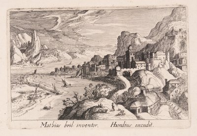 Rivierdal van de Alpen, uit Topographia Variarum Regionum door Simon Frisius