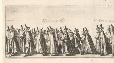 De begrafenisstoet (plaat 3), 1615 door Simon Frisius